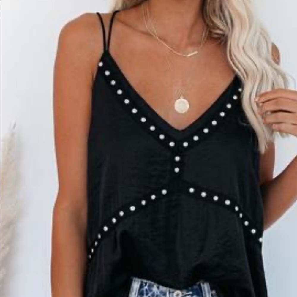 VICI Groupie Embellished Strappy Tank